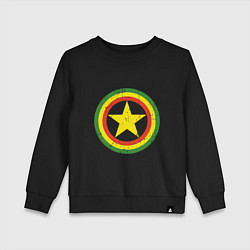 Свитшот хлопковый детский Jamaica Star, цвет: черный