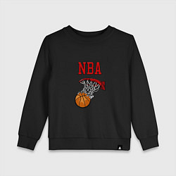 Свитшот хлопковый детский Basketball - NBA logo, цвет: черный