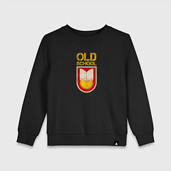 Свитшот хлопковый детский Old School emblem, цвет: черный
