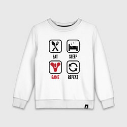 Детский свитшот Eat - sleep - Destiny - repeat