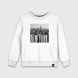 Свитшот хлопковый детский New York city in picture, цвет: белый