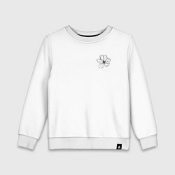 Свитшот хлопковый детский Hibiscus, цвет: белый