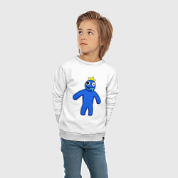 Свитшот хлопковый детский Синий из Роблокс, цвет: белый — фото 2