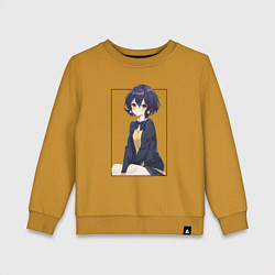 Свитшот хлопковый детский Ai Mizuno - Зомбилэнд Сага Месть, цвет: горчичный