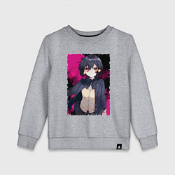 Свитшот хлопковый детский Sweet Ai Mizuno - Зомбилэнд Сага Месть, цвет: меланж