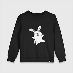Свитшот хлопковый детский Happy Bunny, цвет: черный