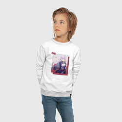Свитшот хлопковый детский Владилена Миризе - Восемьдесят шесть, цвет: белый — фото 2