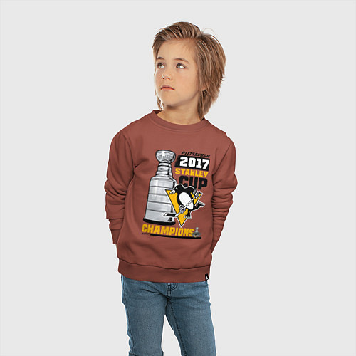 Детский свитшот Питтсбург Пингвинз НХЛ / Кирпичный – фото 4