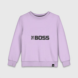 Свитшот хлопковый детский THE BOSS, цвет: лаванда