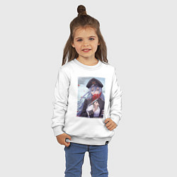 Свитшот хлопковый детский Красотка Владилена - 86, цвет: белый — фото 2