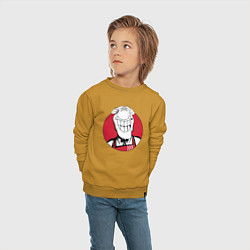 Свитшот хлопковый детский Доктор Ливси - KFC Edition, цвет: горчичный — фото 2