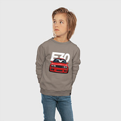 Свитшот хлопковый детский BMW E30, цвет: утренний латте — фото 2