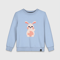 Свитшот хлопковый детский Pink Bunny, цвет: мягкое небо