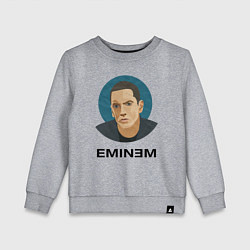 Свитшот хлопковый детский Eminem поп-арт, цвет: меланж