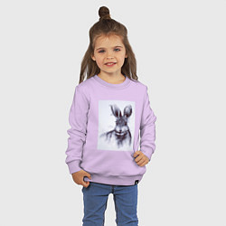 Свитшот хлопковый детский Rabbit symbol 2023, цвет: лаванда — фото 2