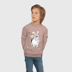 Свитшот хлопковый детский Кролик Бендер - 2023, цвет: пыльно-розовый — фото 2