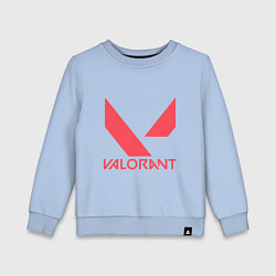 Свитшот хлопковый детский Valorant - logo, цвет: мягкое небо