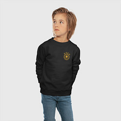 Свитшот хлопковый детский Сборная Германии логотип, цвет: черный — фото 2