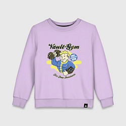 Свитшот хлопковый детский Vault GYM - for true survivors, цвет: лаванда