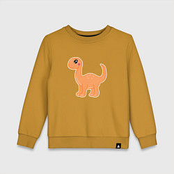 Детский свитшот Динозавр оранжевый