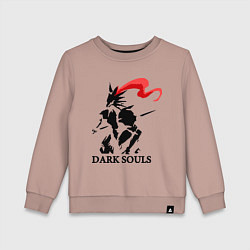 Свитшот хлопковый детский Dark Souls, цвет: пыльно-розовый