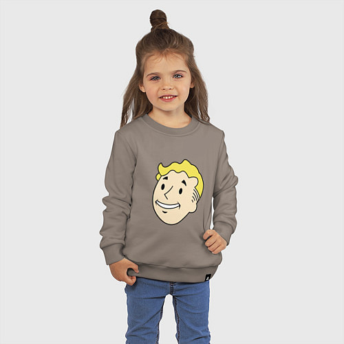 Детский свитшот Vault boy head / Утренний латте – фото 3