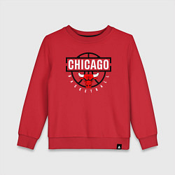 Свитшот хлопковый детский Чикаго баскетбол, цвет: красный