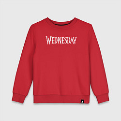 Свитшот хлопковый детский Wednesday Logo, цвет: красный