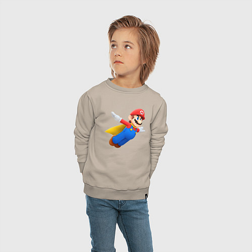 Детский свитшот Марио в полёте / Миндальный – фото 4