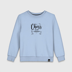 Детский свитшот Chess is my therapy black