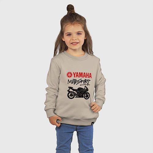 Детский свитшот Yamaha - motorsport / Миндальный – фото 3