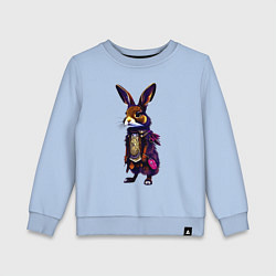 Свитшот хлопковый детский Кролик в шубе, цвет: мягкое небо