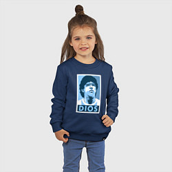 Свитшот хлопковый детский Dios Maradona, цвет: тёмно-синий — фото 2