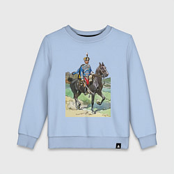 Свитшот хлопковый детский Генерал 13-го гусарского Нарвского полка, цвет: мягкое небо