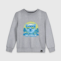 Свитшот хлопковый детский Jus chillin, цвет: меланж