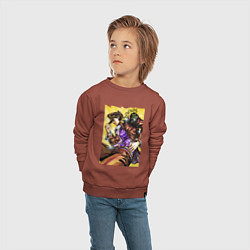 Свитшот хлопковый детский Джотаро Куджо - JoJo Bizarre Adventure, цвет: кирпичный — фото 2