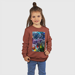 Свитшот хлопковый детский Пиксель мод, цвет: кирпичный — фото 2