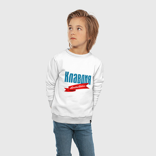 Детский свитшот Клавдия - limited edition / Белый – фото 4