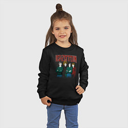 Свитшот хлопковый детский Led Zeppelin винтаж, цвет: черный — фото 2