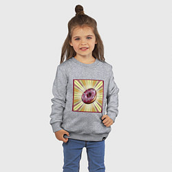 Свитшот хлопковый детский Пончик в стиле поп-арт, цвет: меланж — фото 2