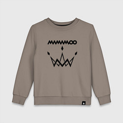 Свитшот хлопковый детский Mamamoo emblem, цвет: утренний латте