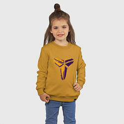 Свитшот хлопковый детский Kobe logo, цвет: горчичный — фото 2