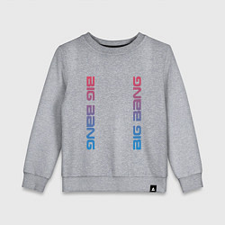 Свитшот хлопковый детский Big bang mirrored, цвет: меланж