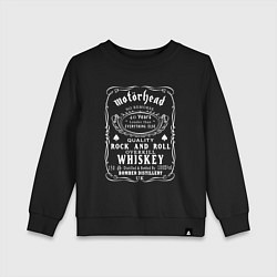 Свитшот хлопковый детский Motorhead в стиле Jack Daniels, цвет: черный