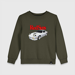 Свитшот хлопковый детский Red Suns, цвет: хаки