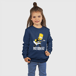 Свитшот хлопковый детский Motorhead Барт Симпсон рокер, цвет: тёмно-синий — фото 2