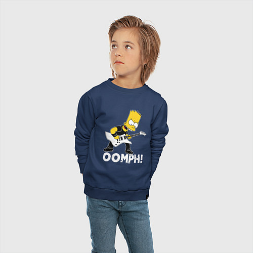 Детский свитшот OOMPH! Барт Симпсон роке / Тёмно-синий – фото 4