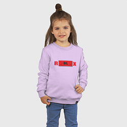 Свитшот хлопковый детский Roblox деталь, цвет: лаванда — фото 2