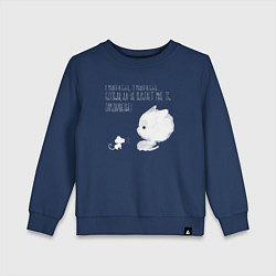 Свитшот хлопковый детский Кот и мышь н ачерном, цвет: тёмно-синий