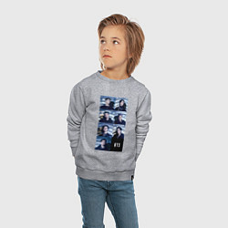 Свитшот хлопковый детский We are bulletproof BTS, цвет: меланж — фото 2